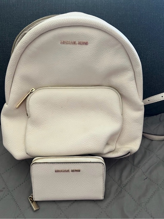 Michael Kors Handbags - Michael Kors Blush Leather Backpack and Zip Wallet
